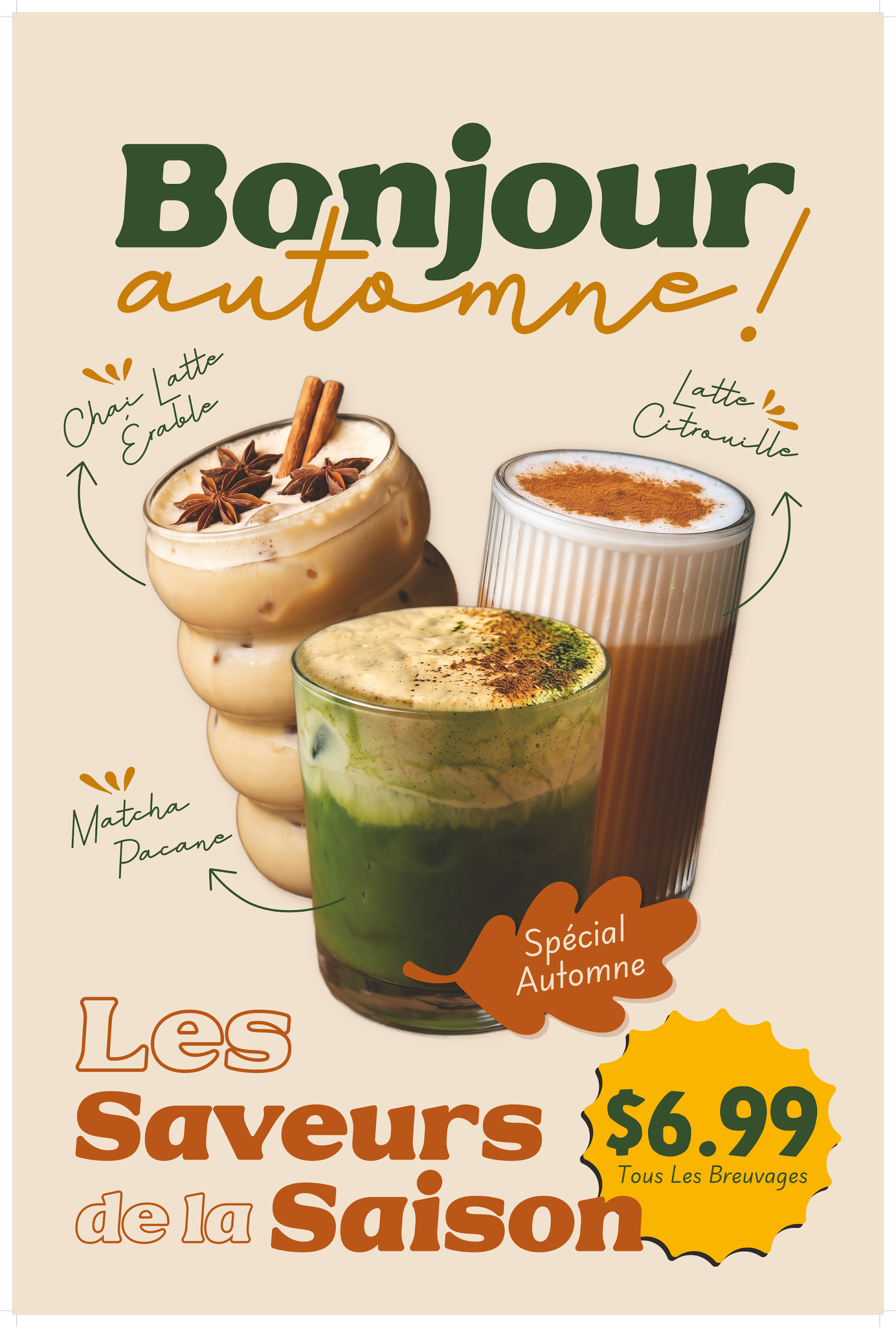 Menu Sandwich - Bagels, wraps, burgers et formule combo