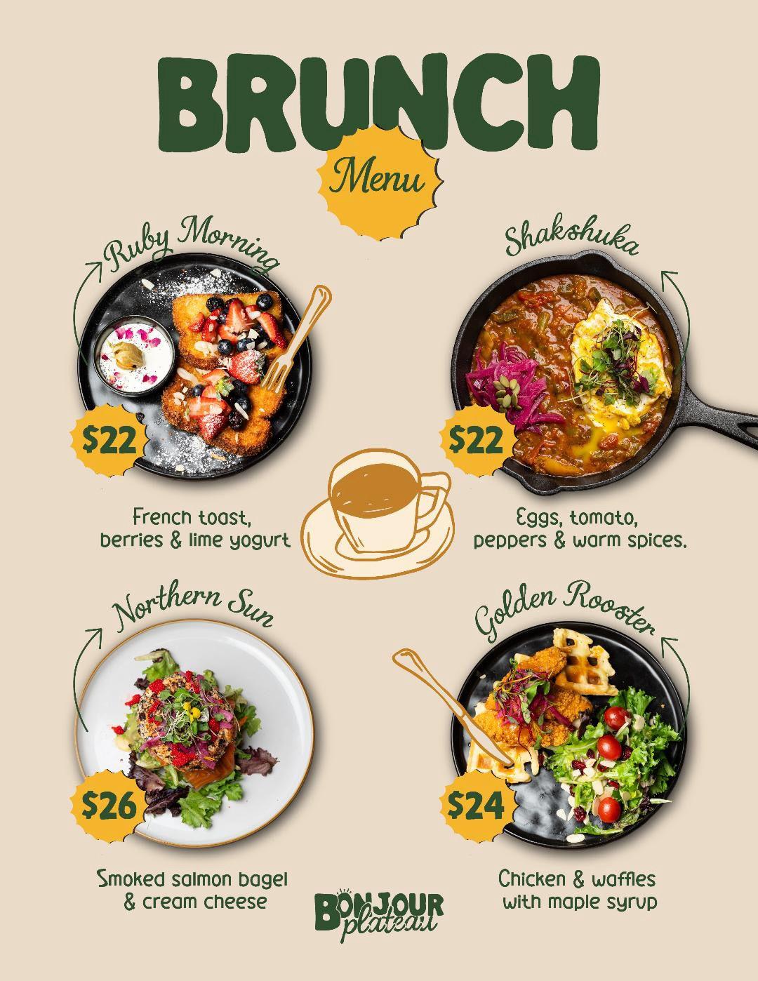 Menu Sandwich - Bagels, wraps, burgers et formule combo